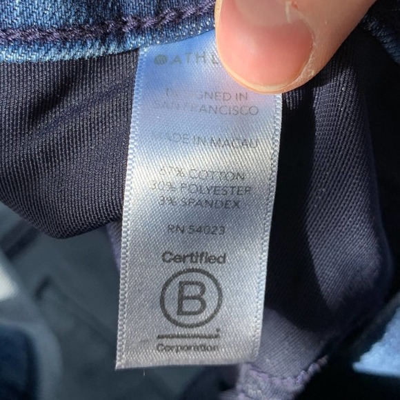 Athleta Sz 2 Skinny Jeans Sculptek Ultra Skinny True Blue Denim Stretch - Picture 11 of 11